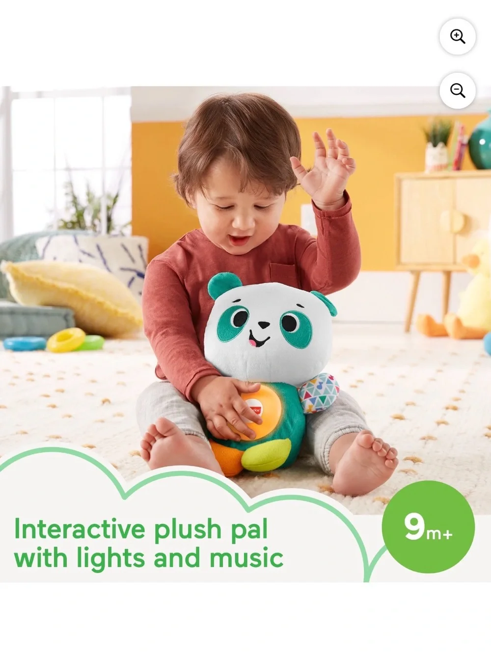 Fisher-Price Linkimals Plush Panda Interactive Musical Plush Stuffie Toy